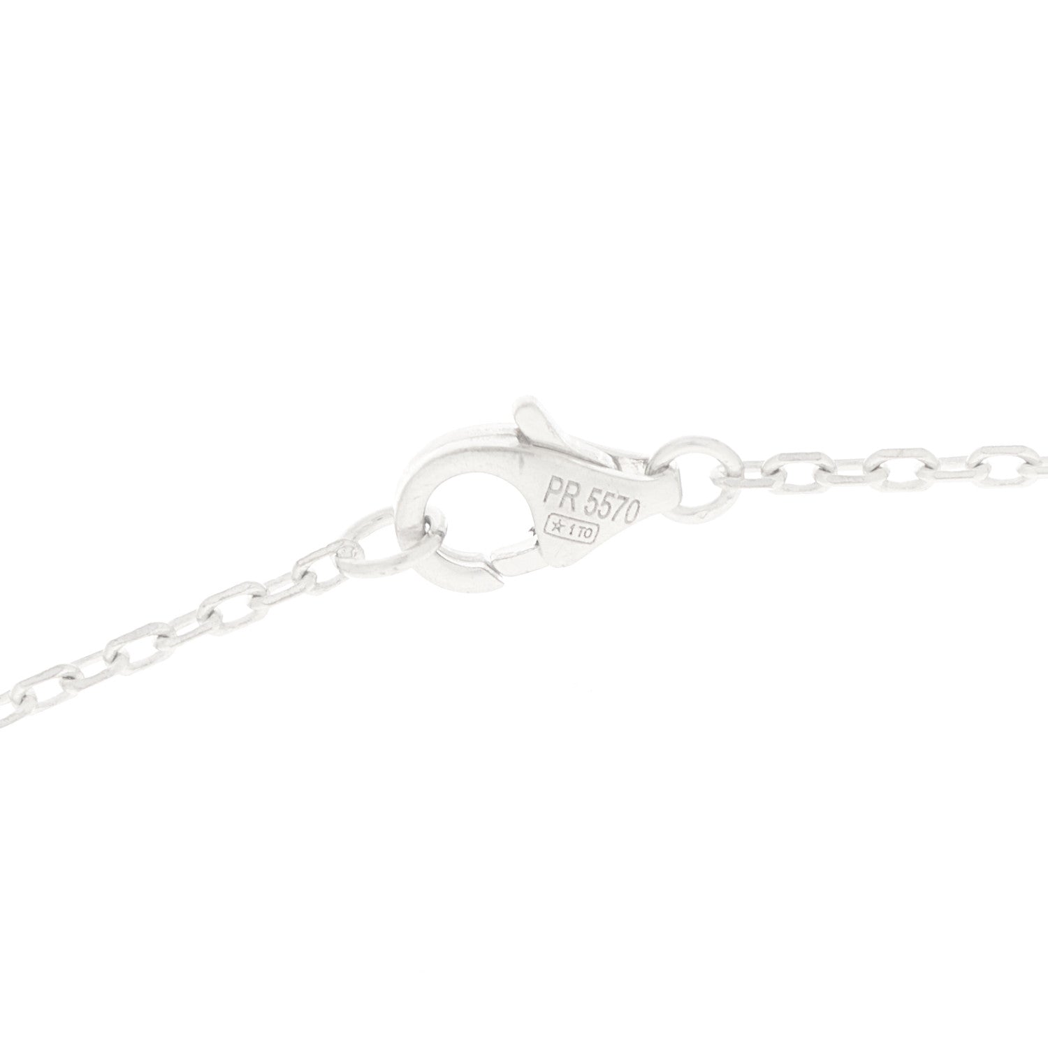 Cartier 18K White Gold Diamond Interlocking LOVE Paved Necklace 4 of 6