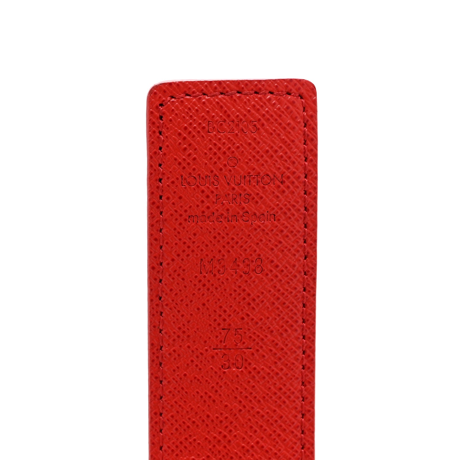 Louis Vuitton Calfskin Monogram 30mm LV Initiales Reversible Belt 75 30 Coquelicot 5 of 6