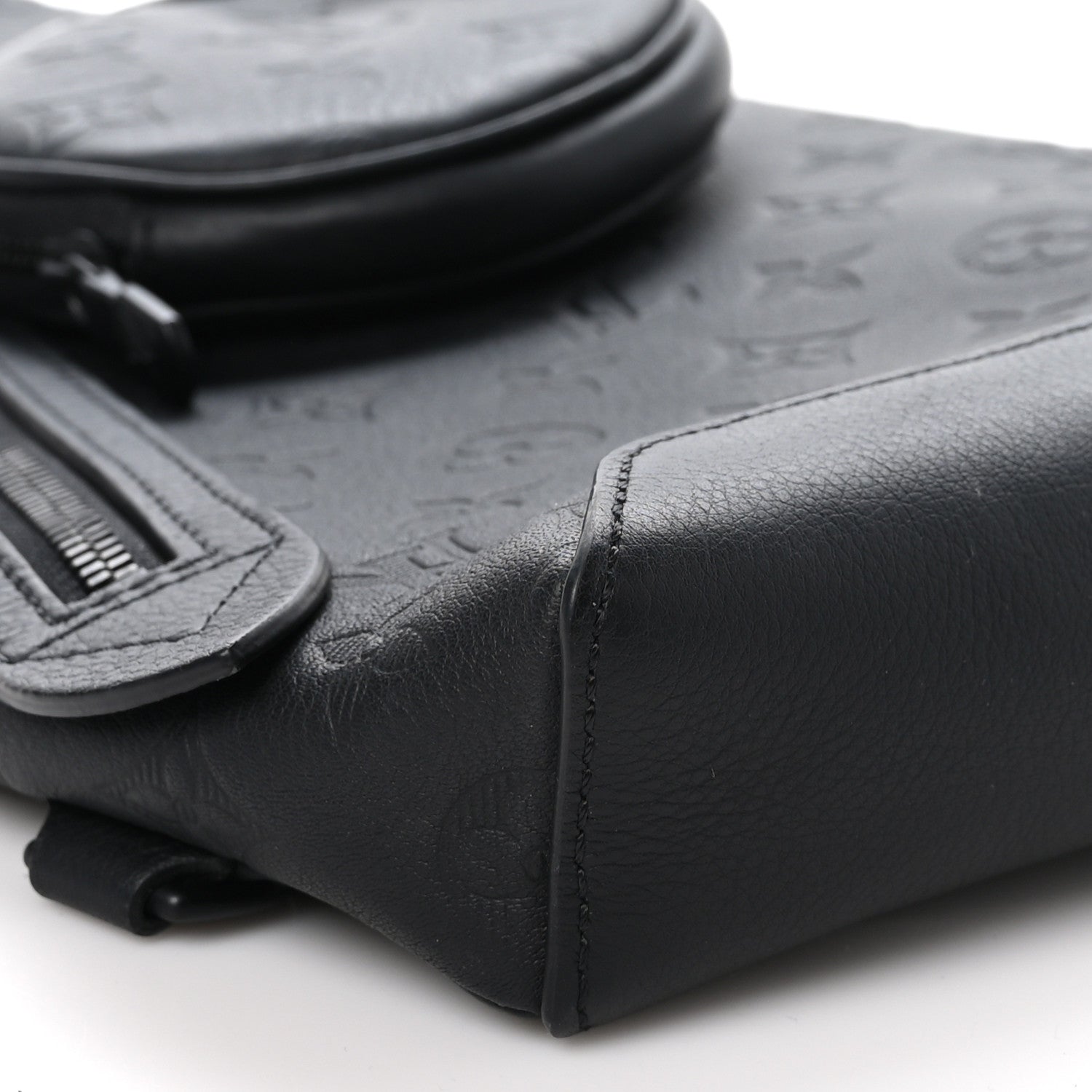 Louis Vuitton Calfskin Shadow Monogram Duo Slingbag Black 9 of 10