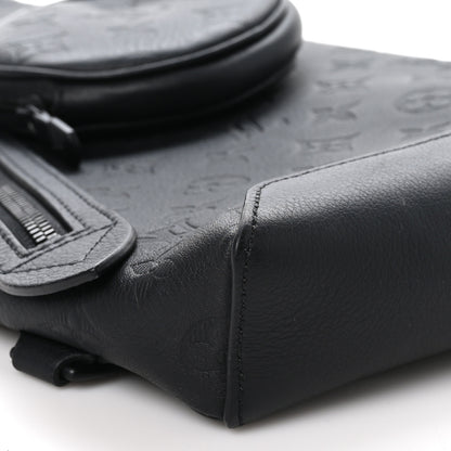 Louis Vuitton Calfskin Shadow Monogram Duo Slingbag Black 9 of 10