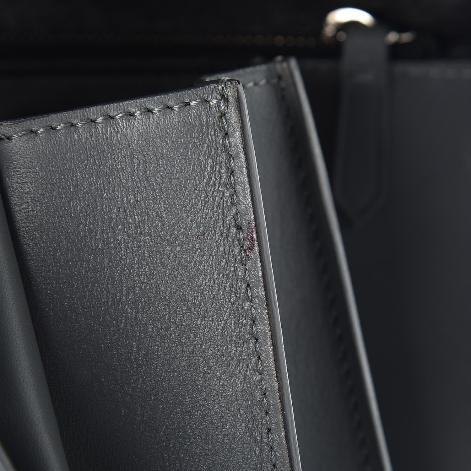 Celine Box Calfskin Medium Classic Box Flap Bag Grey 18 of 19