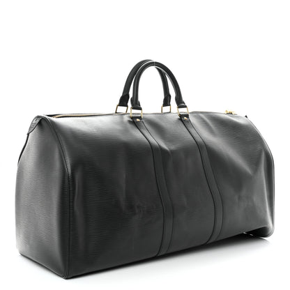 Louis Vuitton Epi Keepall 55 Black 3 of 12