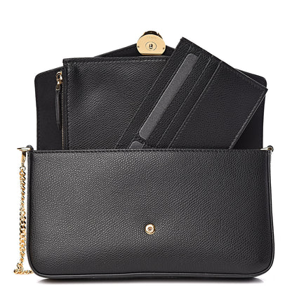 Fendi Vitello Cruise F is Fendi Envelope Wallet on Chain with Pouches Black 5 of 13