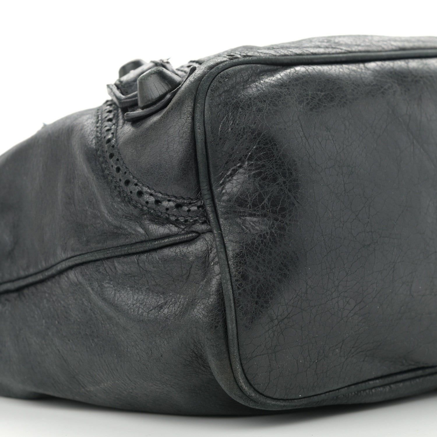 Balenciaga Agneau Giant Brogues Hardware Club Hobo Black 9 of 15