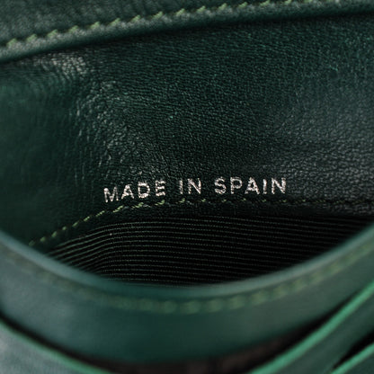 Chanel Patent Quilted Compact French Flap Wallet Dark Green 7 of 9