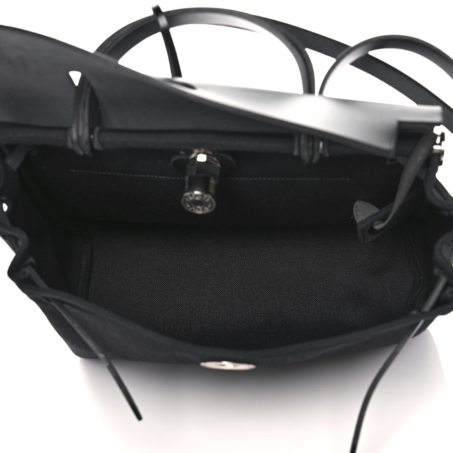 Hermes Military Toile Vache Hunter Herbag Zip Retourne 31 PM Black 6 of 16