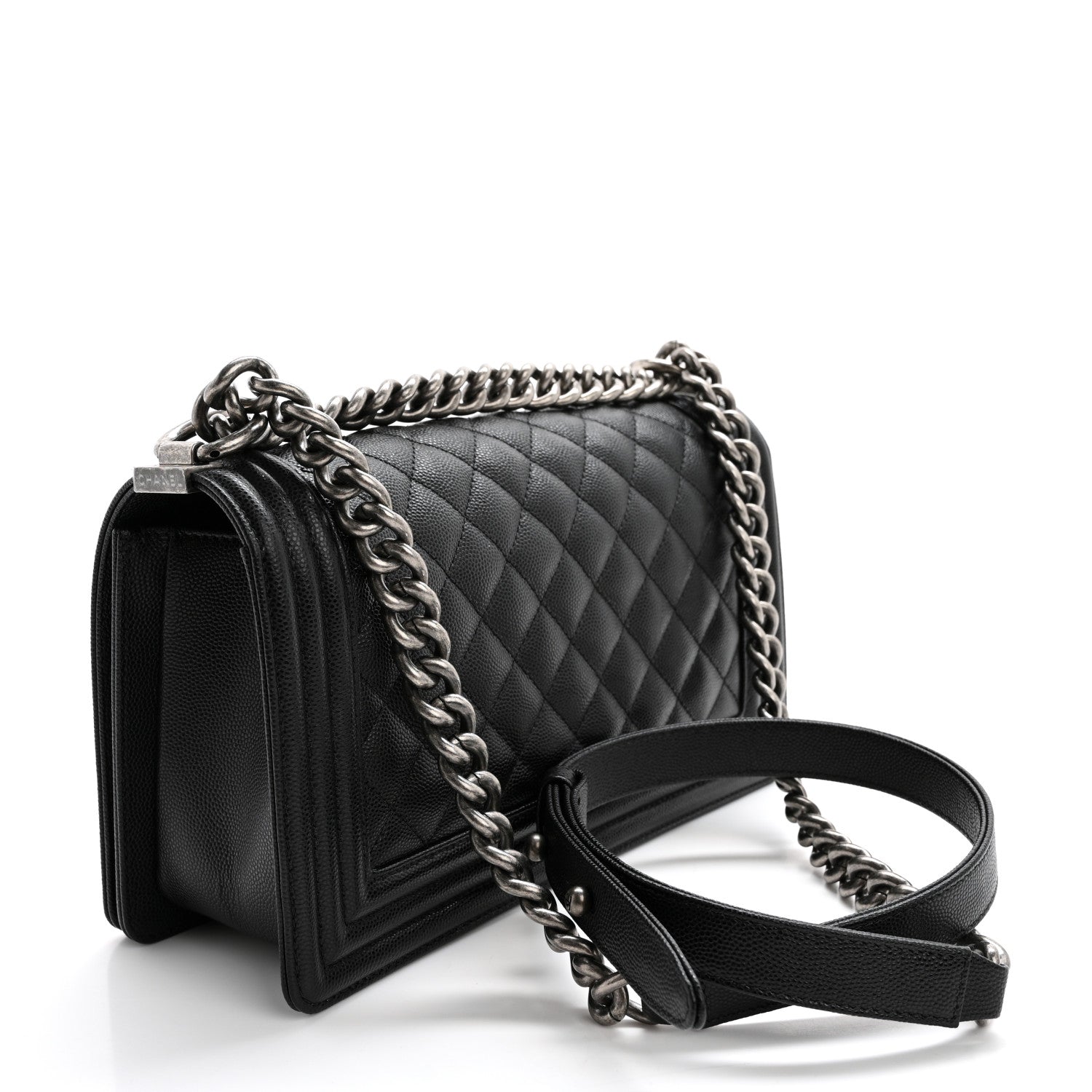 Chanel Caviar Quilted Medium Boy Flap Black 3 of 12