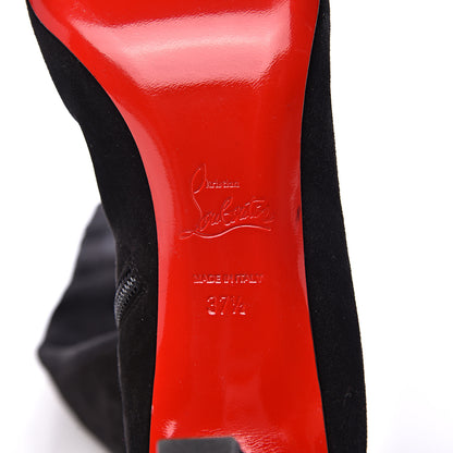 Christian Louboutin Veau Velours Alta Top 70 Over The Knee Boots 37.5 Black 6 of 10