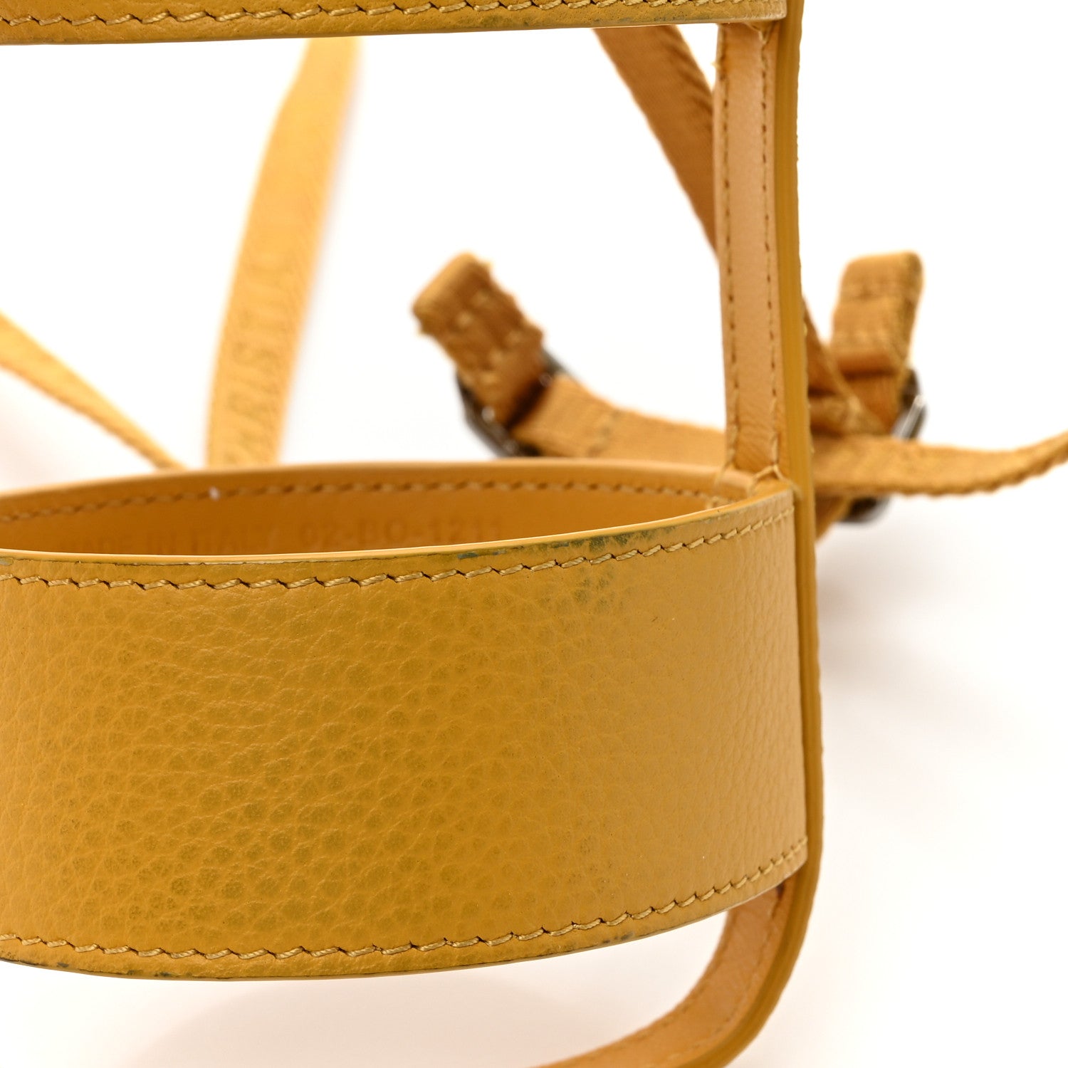 Christian Dior CHRISTIAN DIOR Oblique Stainless Steel Grained Calfskin Aqua Bottle With Shoulder Strap Yellow 9 of 9