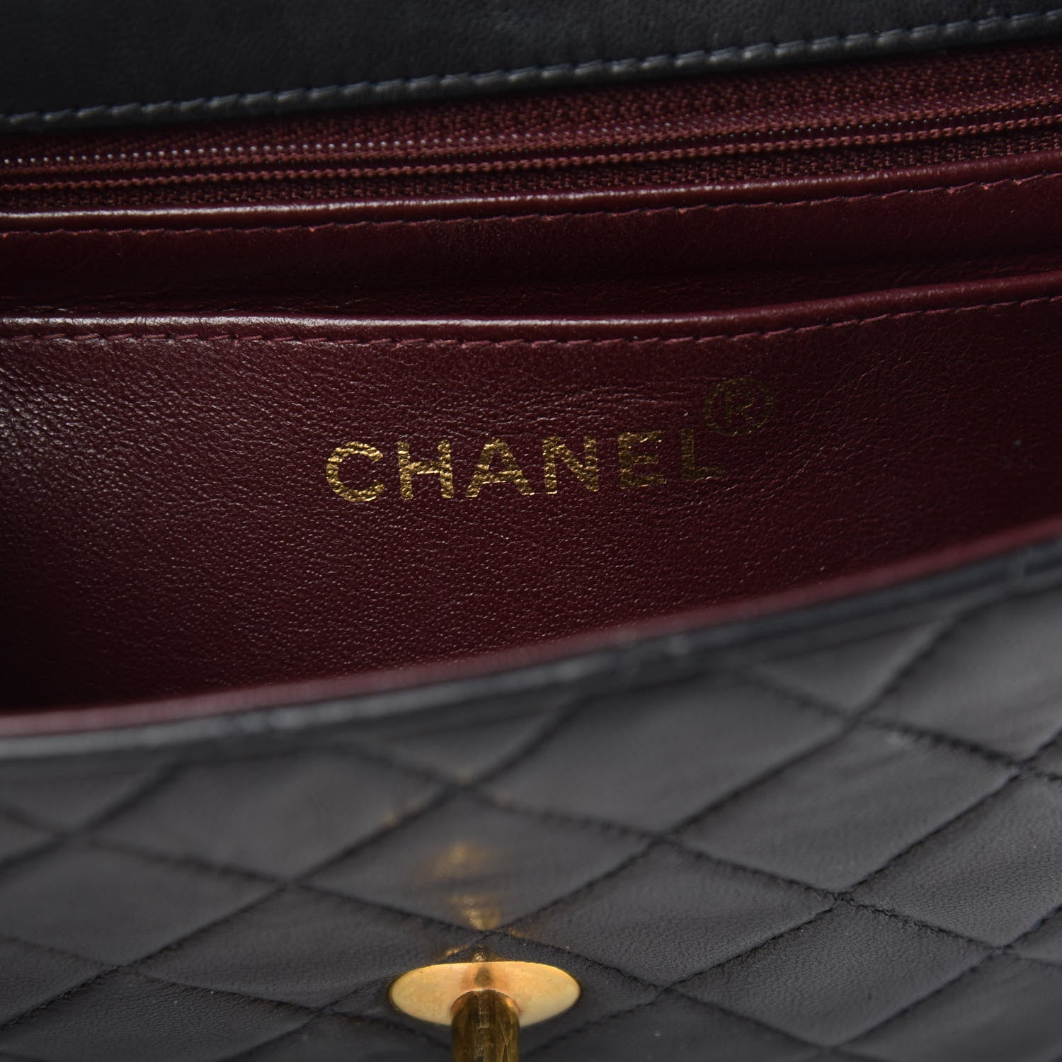 Chanel Lambskin Quilted Mini Square Flap Black 6 of 10