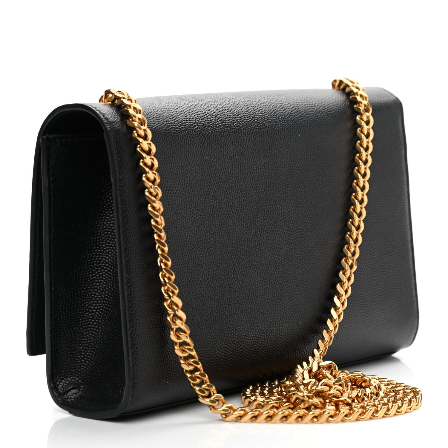 Saint Laurent Grain De Poudre Small Monogram Kate Satchel Black 3 of 12
