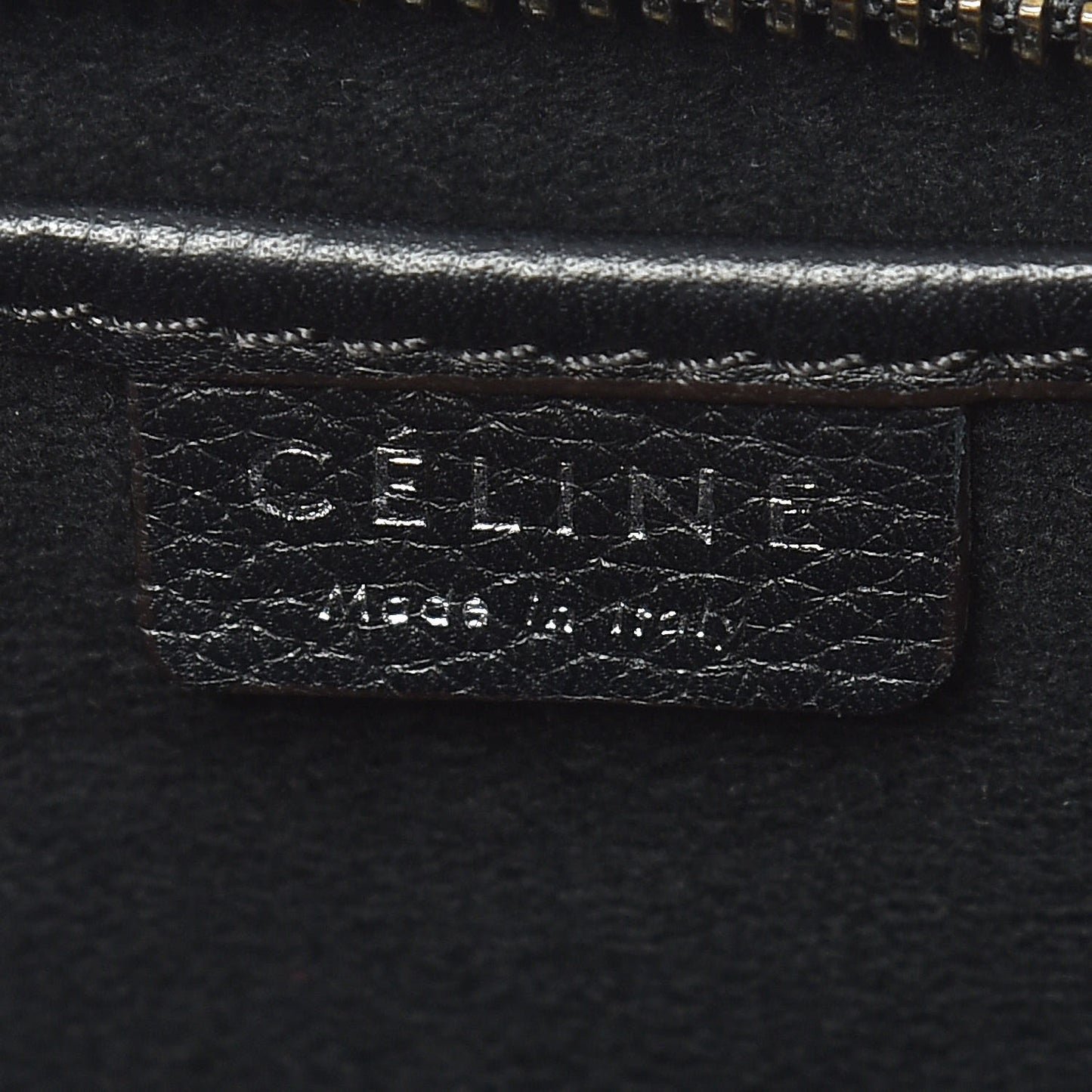 Drummed Calfskin Nano Luggage Black