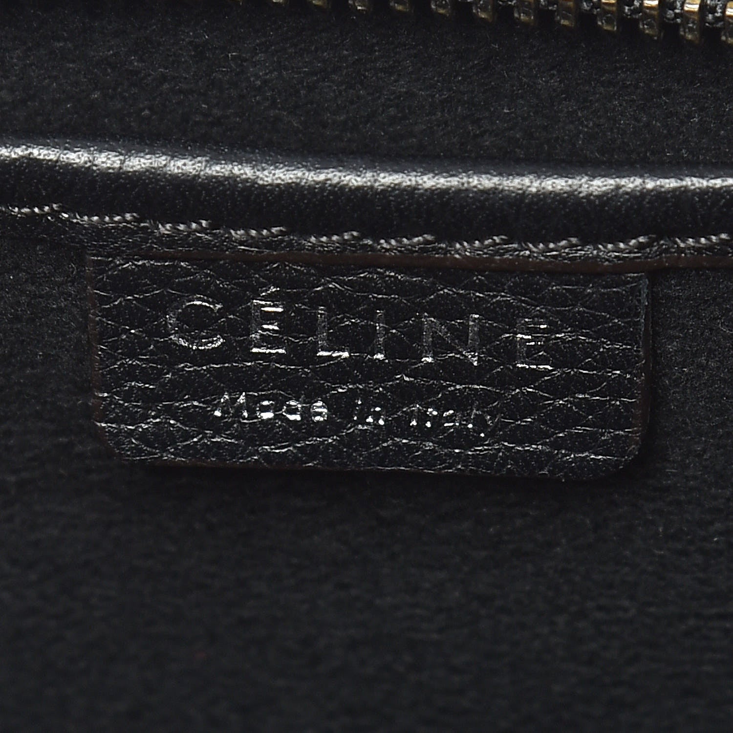 Celine Drummed Calfskin Nano Luggage Black 9 of 12