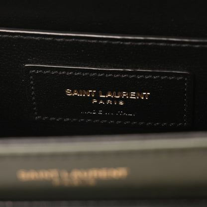 Saint Laurent Box Calfskin Monogram Medium Solferino Satchel Vert Fonce 6 of 10