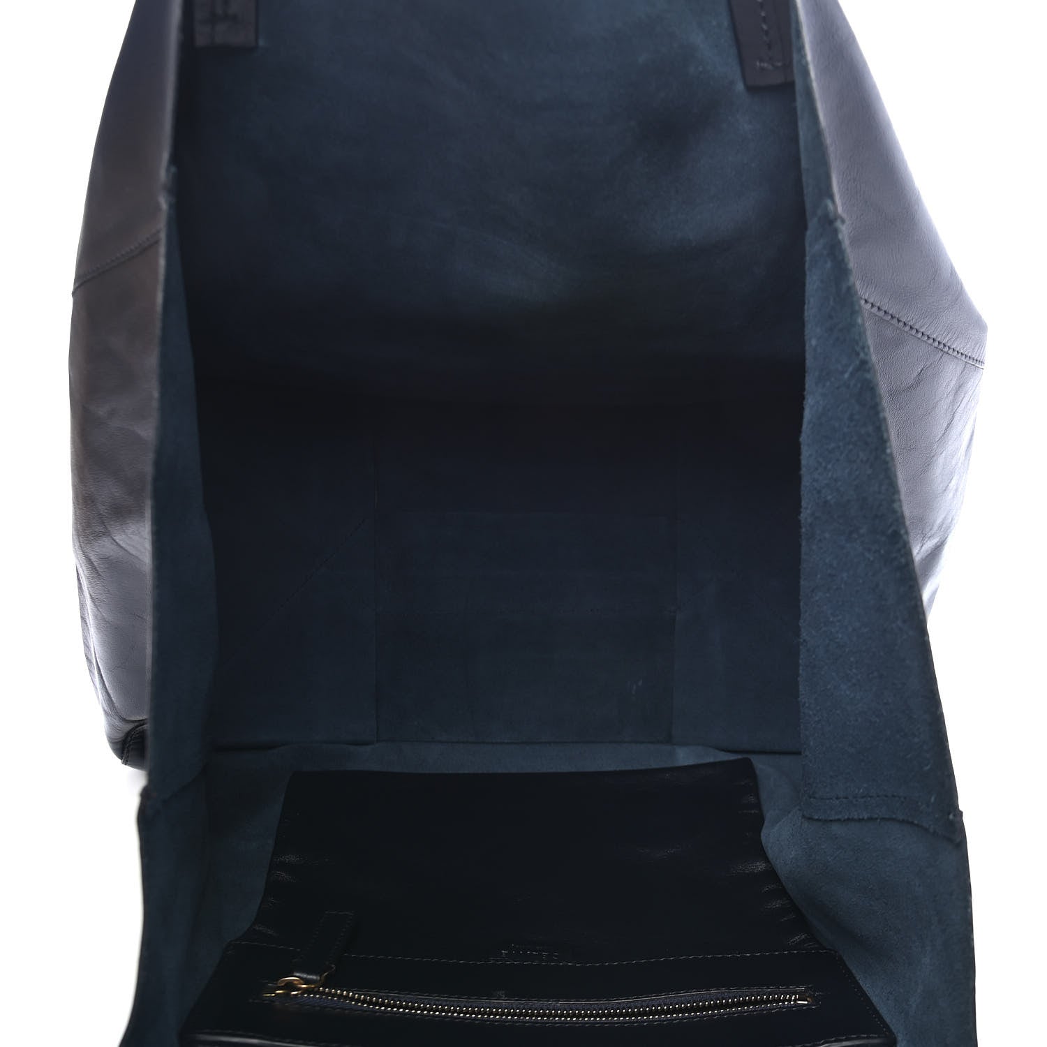 Celine Lambskin Horizontal Cabas Dark Navy 5 of 10