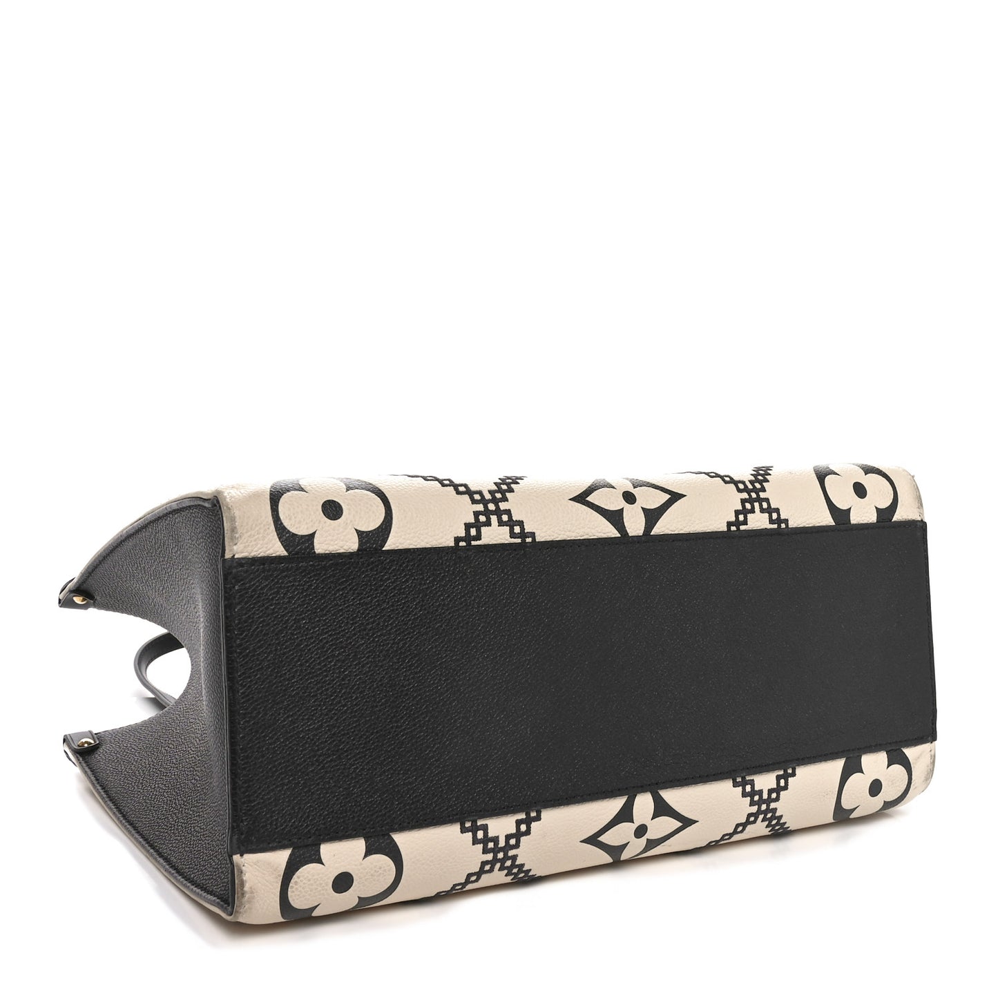 Empreinte Monogram Giant Broderies Onthego MM Cream Black