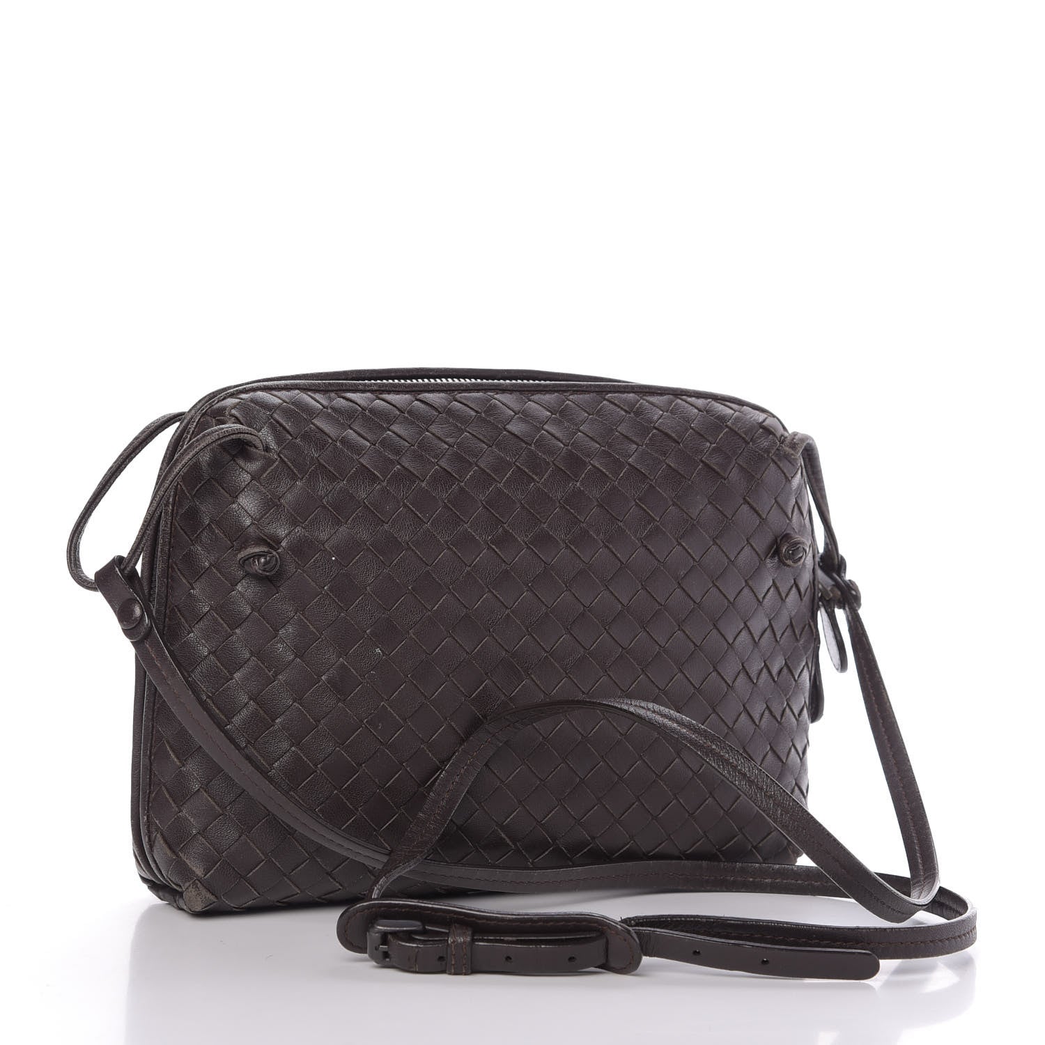 Bottega Veneta Nappa Intrecciato Pillow Crossbody Messenger Ebano 3 of 9