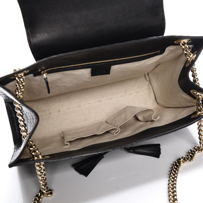 Gucci Guccissima Large Emily Chain Shoulder Bag Black 5 of 8