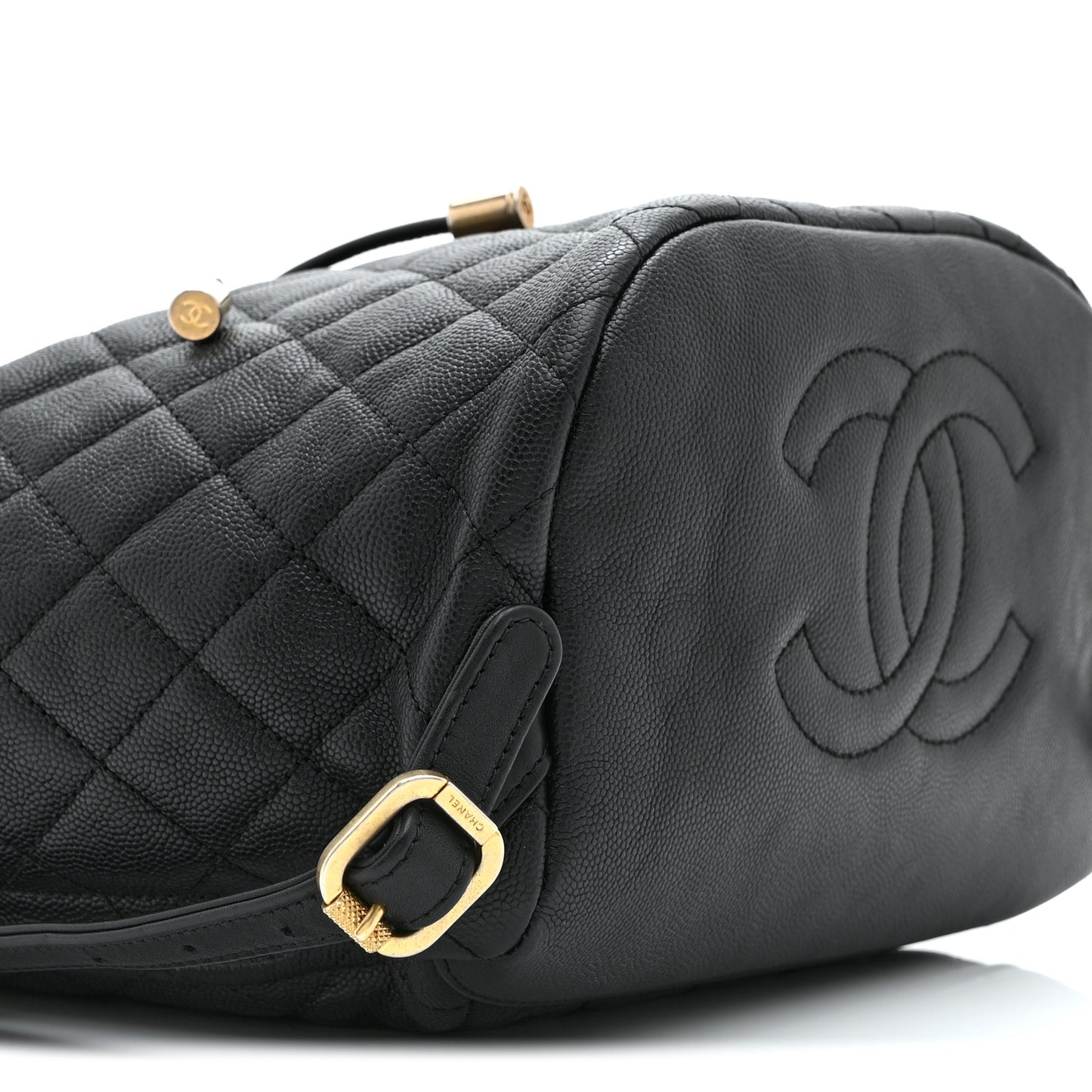 Caviar Quilted Small Filigree Backpack Black