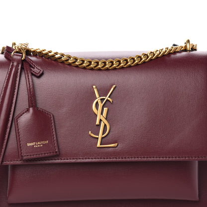 Saint Laurent Calfskin Medium Monogram Sunset Bordeaux 11 of 11