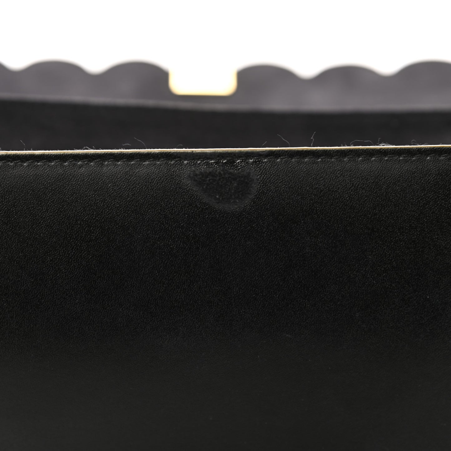 Vitello Liberty Scalloped Studded Kan I Shoulder Bag Black