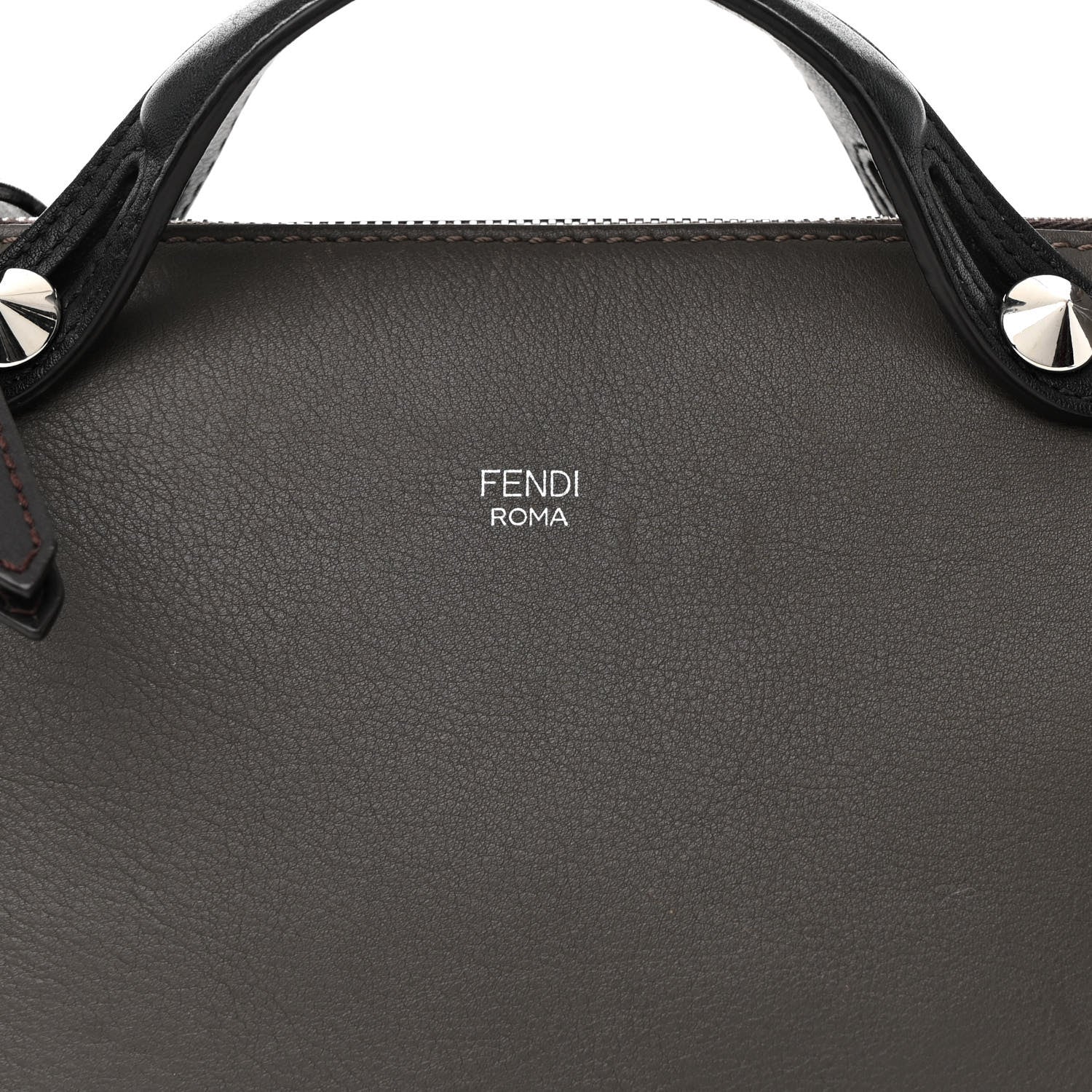 Fendi Vitello Dolce 4 Color Medium By The Way Boston Bag Carbone Grigio Polvere Multicolor 9 of 14