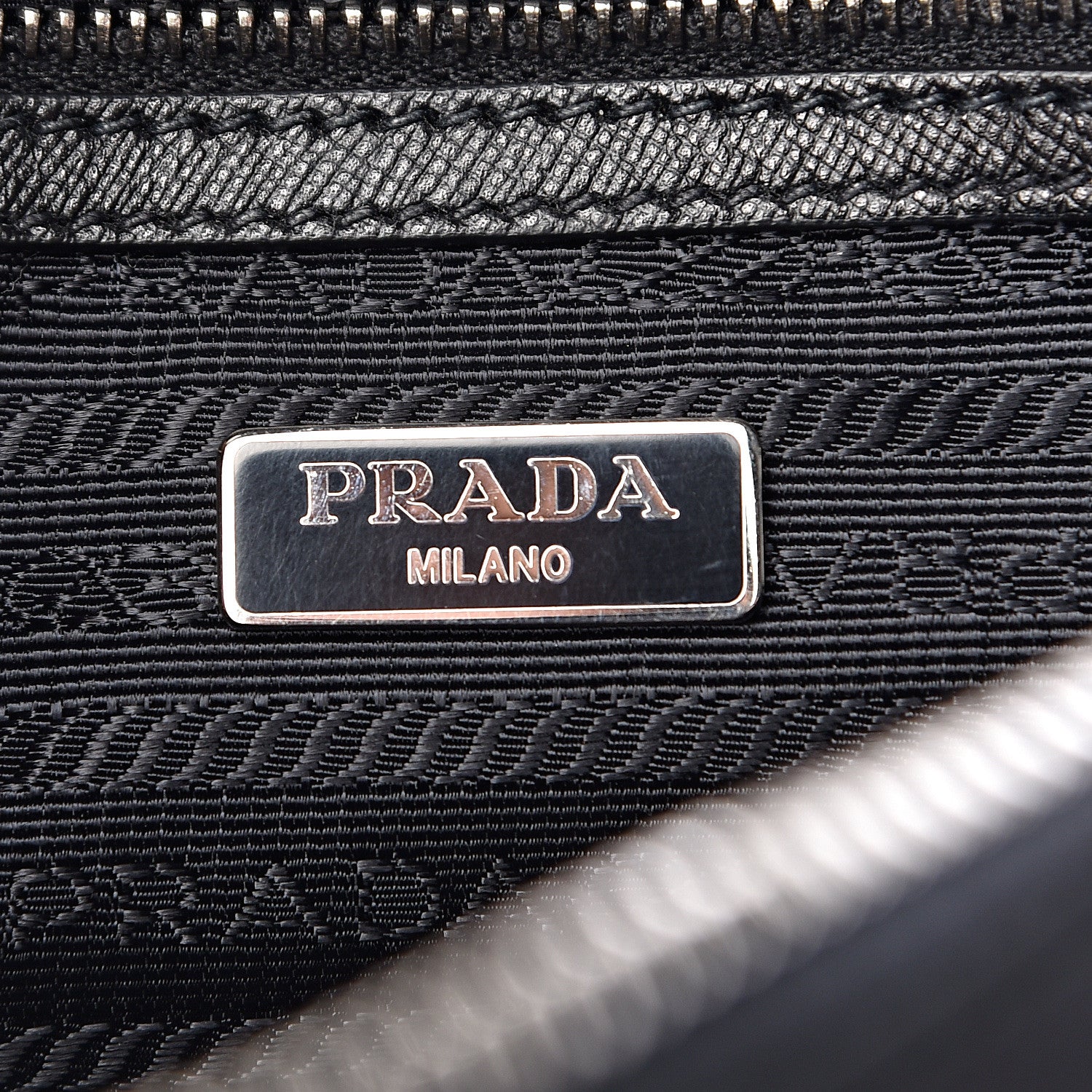 Prada Nylon Saffiano Vela Double Zip Crossbody Bag Black 6 of 11