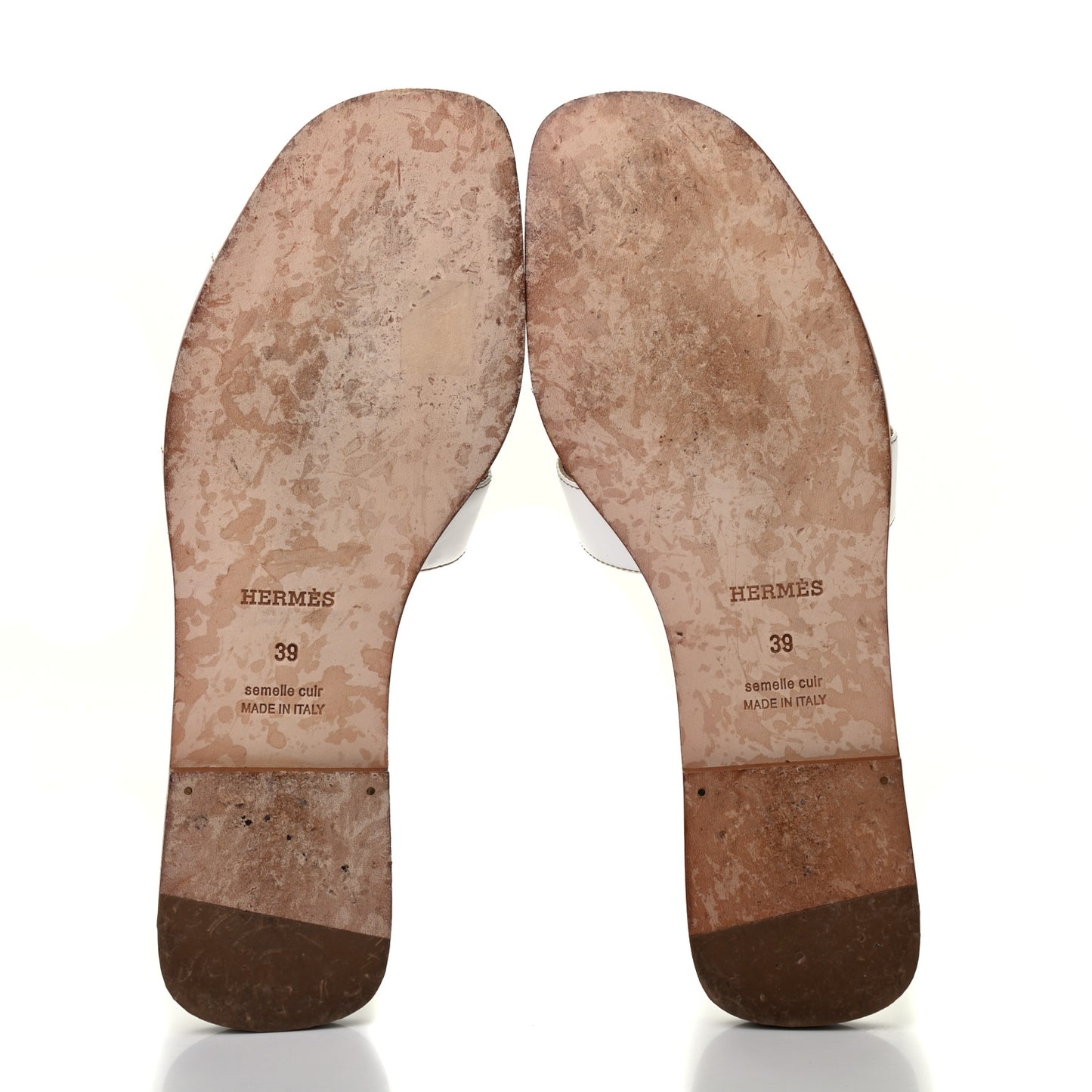Box Calfskin Oran Sandals 39 White