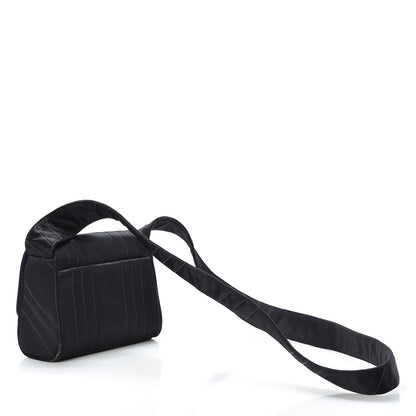 Chanel Satin Vertical Quilt Mini Flap Shoulder Bag Black 3 of 15