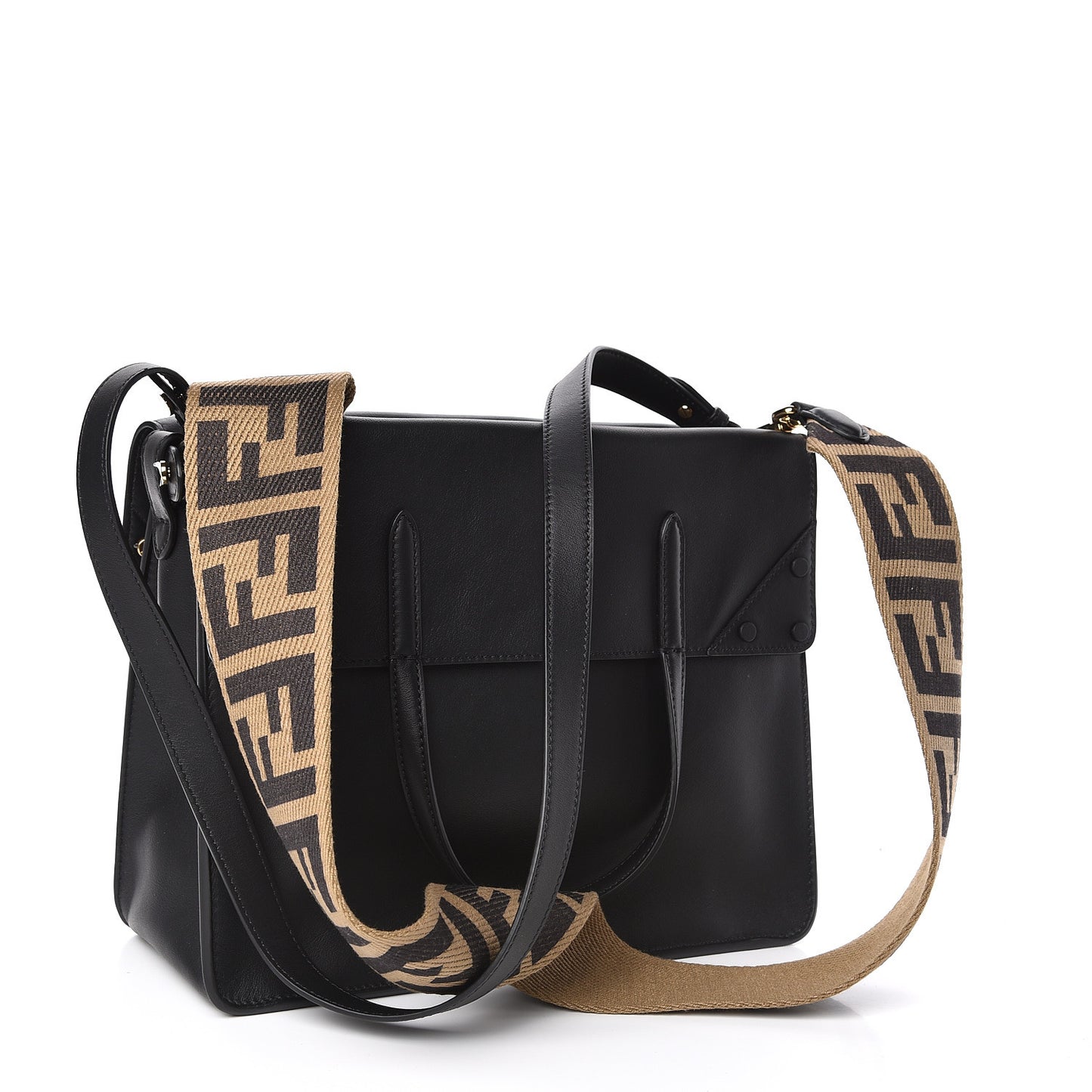 Vitello Grace Matte Large Flip Tote Black