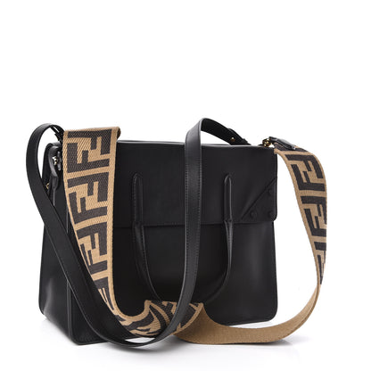 Fendi Vitello Grace Matte Large Flip Tote Black 3 of 11