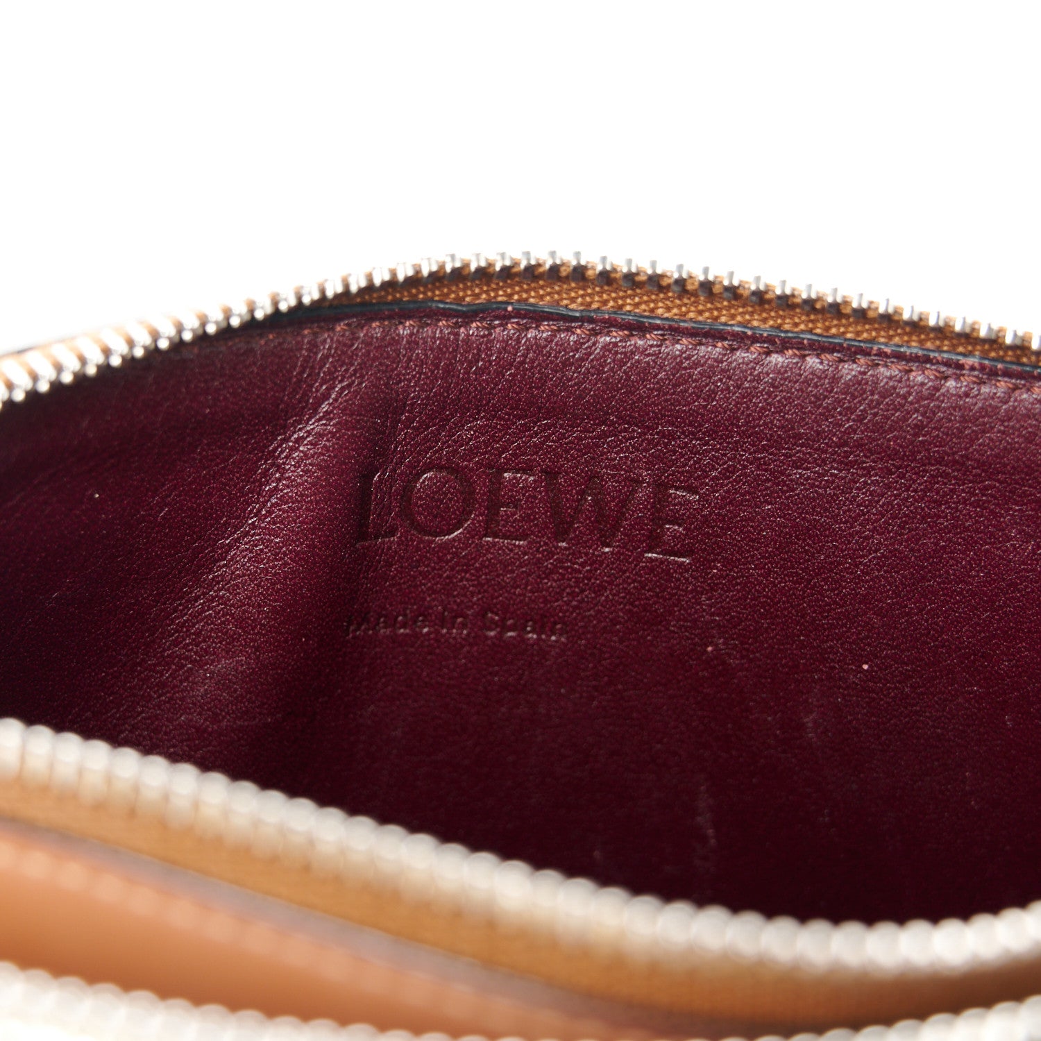 Loewe Calfskin Gate Double Zip Pouch Crossbody Black Tan 7 of 13