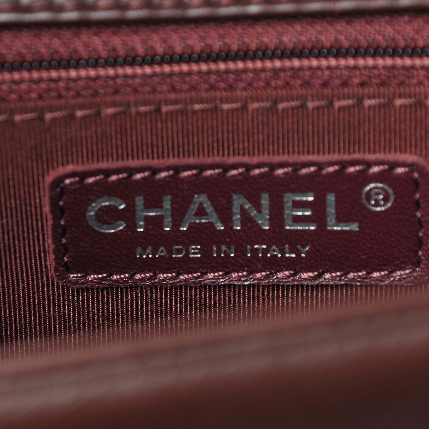 Chanel Calfskin Chevron Quilted New Medium Boy Flap Burgundy 6 of 7