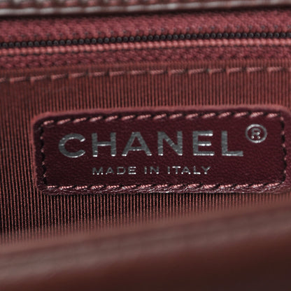 Chanel Calfskin Chevron Quilted New Medium Boy Flap Burgundy 6 of 7