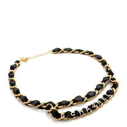 Chanel Calfskin Woven 90s Icon CC Belt 85 Black 1 of 4