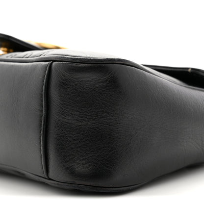 Gucci Calfskin Matelasse Small GG Marmont Shoulder Bag Black 10 of 14