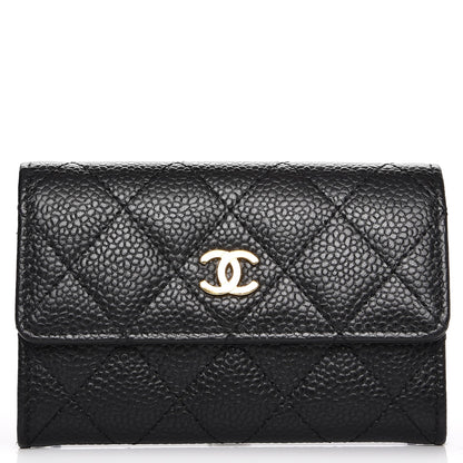 Chanel Caviar Quilted Flap Card Holder Black 1 of 8