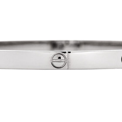 Cartier 18K White Gold Small LOVE Bracelet 17 4 of 9