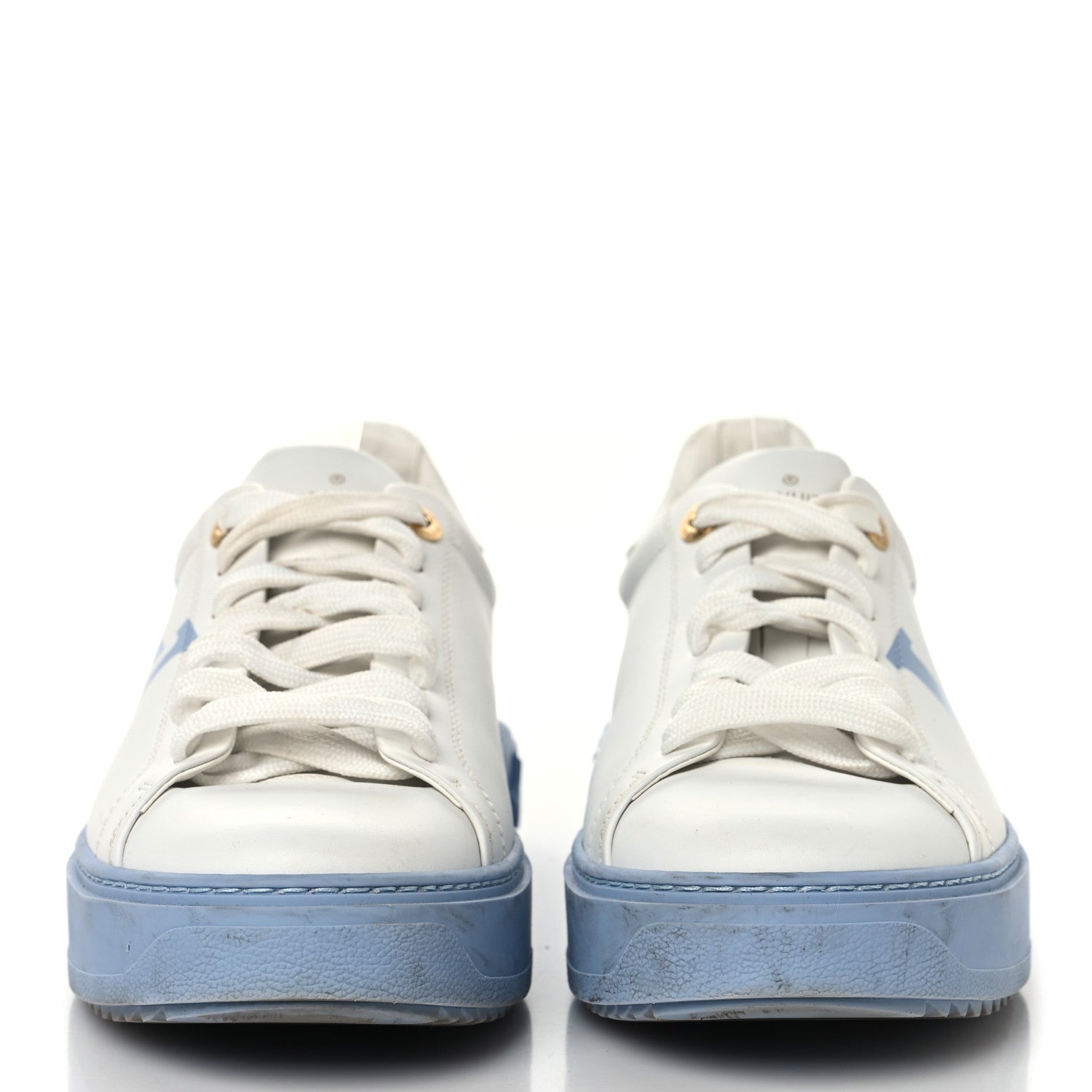 Louis Vuitton Calfskin Time Out LV Sneakers 40 Blue 3 of 10
