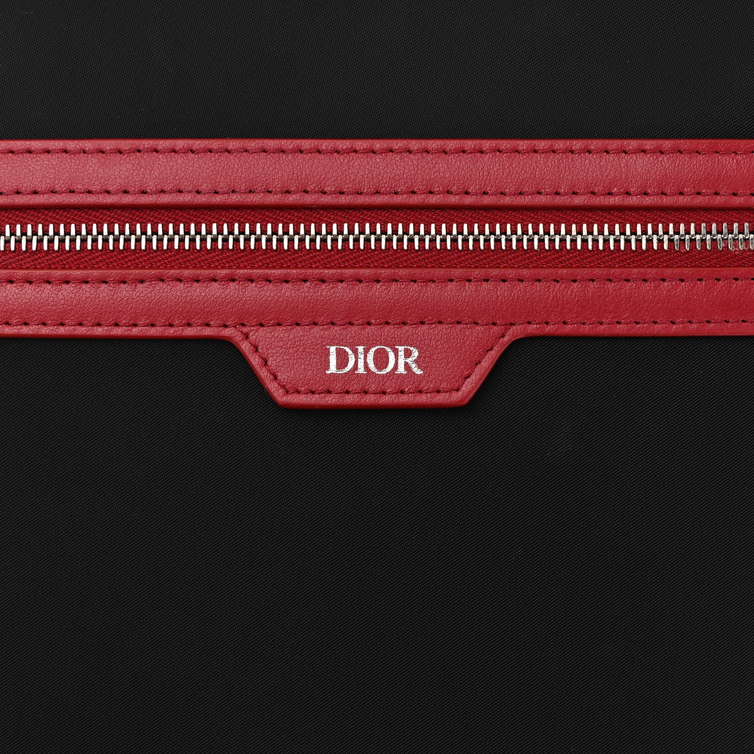 Christian Dior Calfskin Oblique Galaxy Perforated Marsupio World Tour Pelle Sling Red White 6 of 16