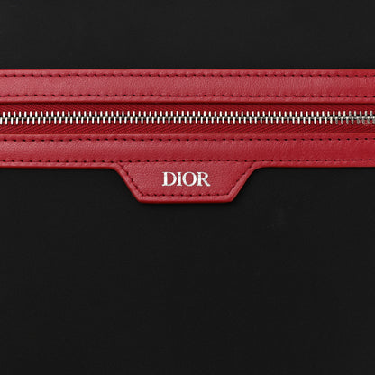 Christian Dior Calfskin Oblique Galaxy Perforated Marsupio World Tour Pelle Sling Red White 6 of 16