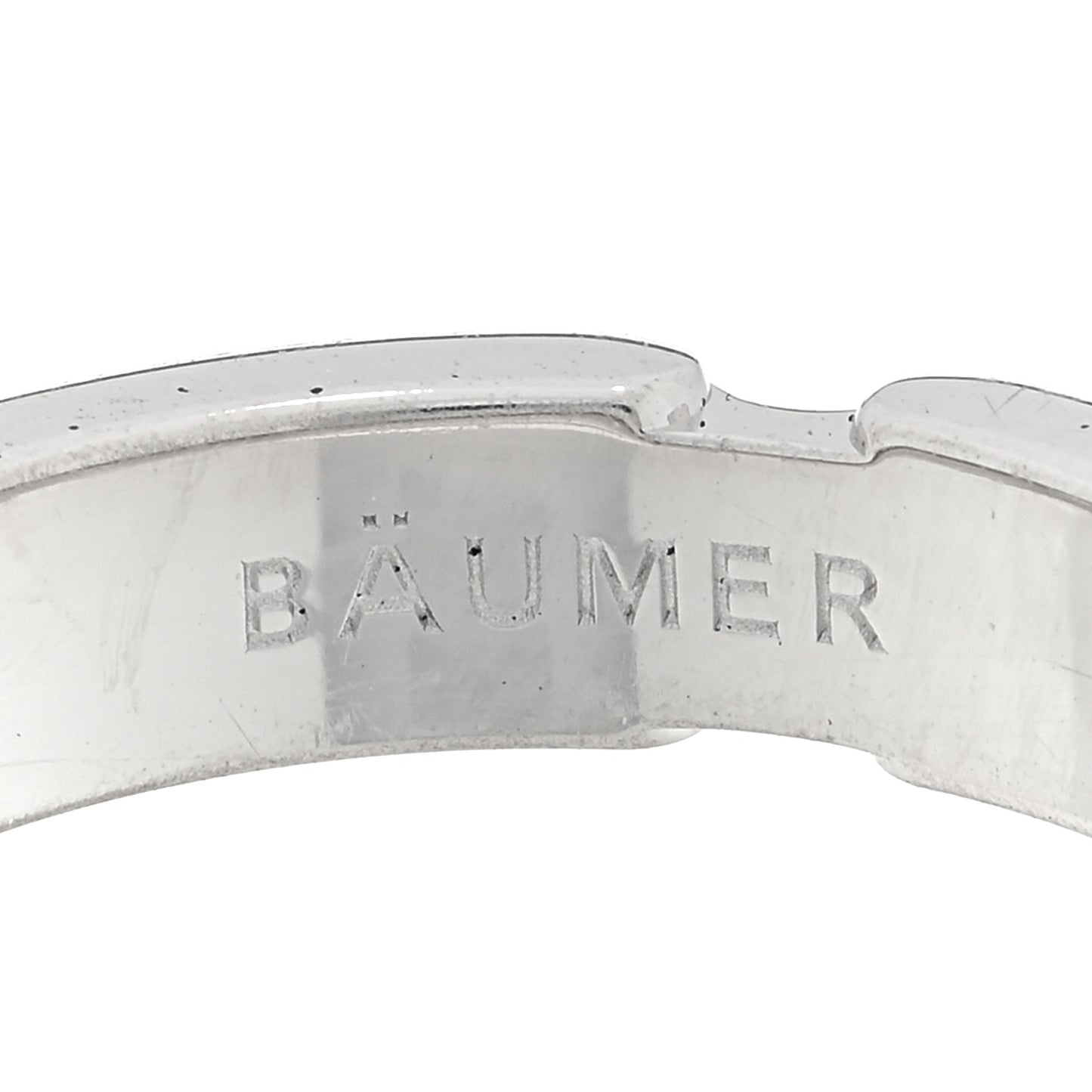 18K White Gold Ceramic Diamond Slim Ultra Ring 51 5.75 White