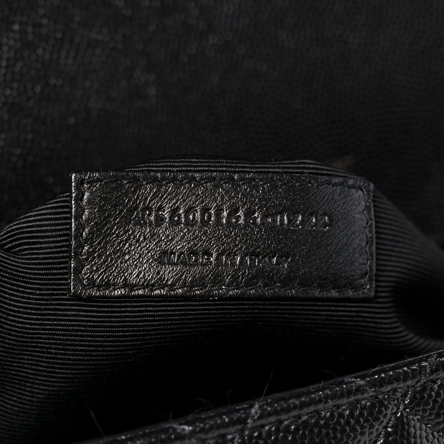 Grain De Poudre Textured Mixed Matelasse Large Triquilt Monogram Monochrome Satchel Black