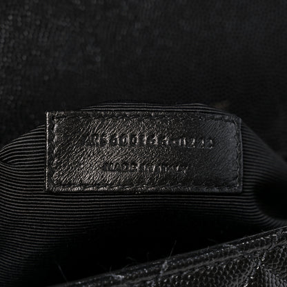 Saint Laurent Grain De Poudre Textured Mixed Matelasse Large Triquilt Monogram Monochrome Satchel Black 8 of 12