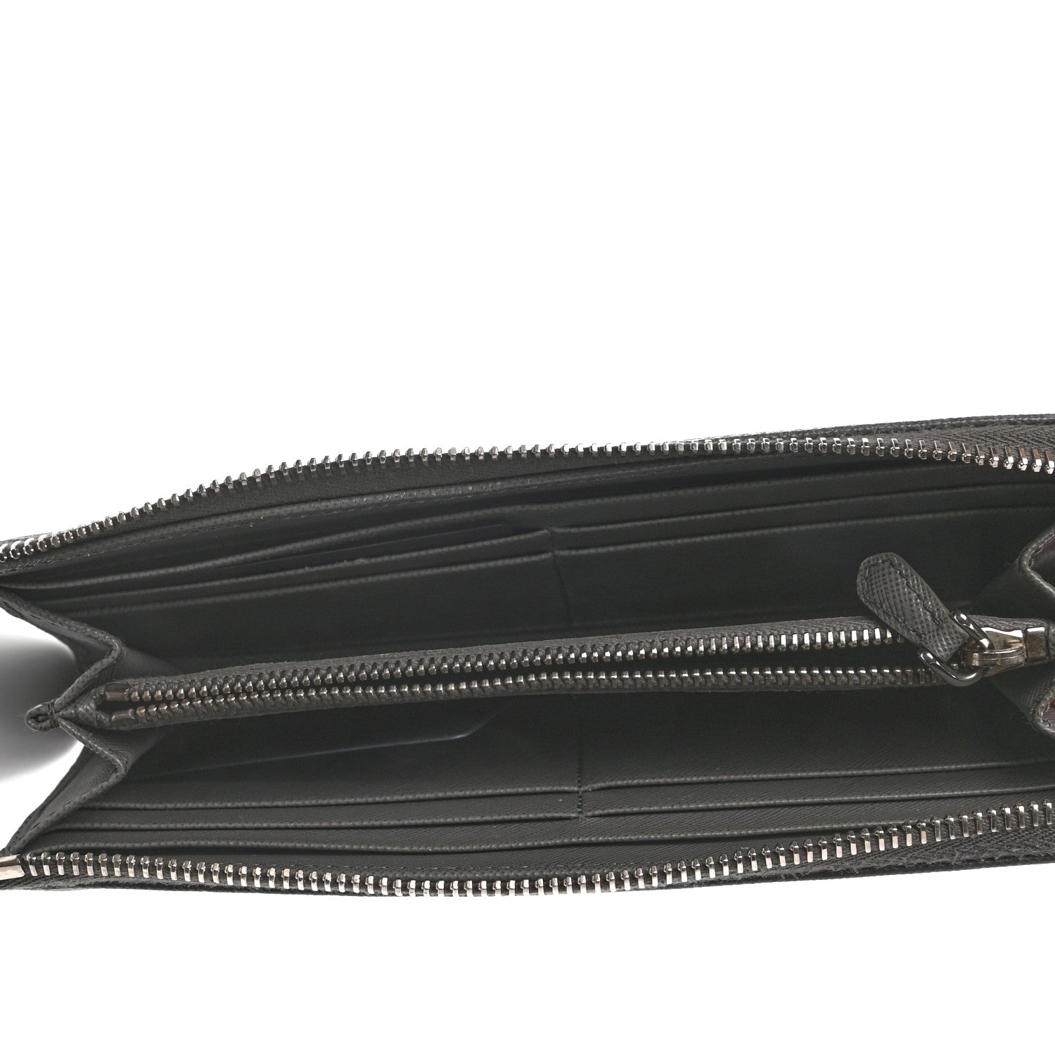 Prada Saffiano Metal Zip Around Wallet Marmo 6 of 7
