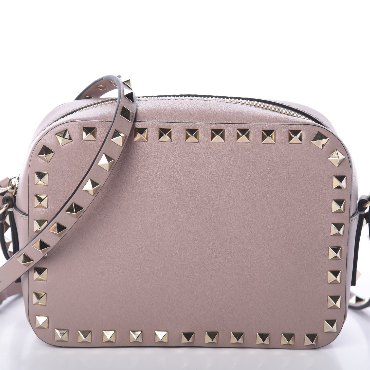 Valentino Garavani Calfskin Rockstud Camera Crossbody Bag Poudre 7 of 9