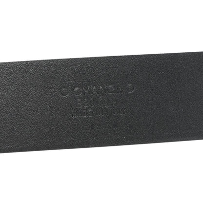 Chanel Calfskin Paris Button CC Belt 100 40 Black 3 of 8