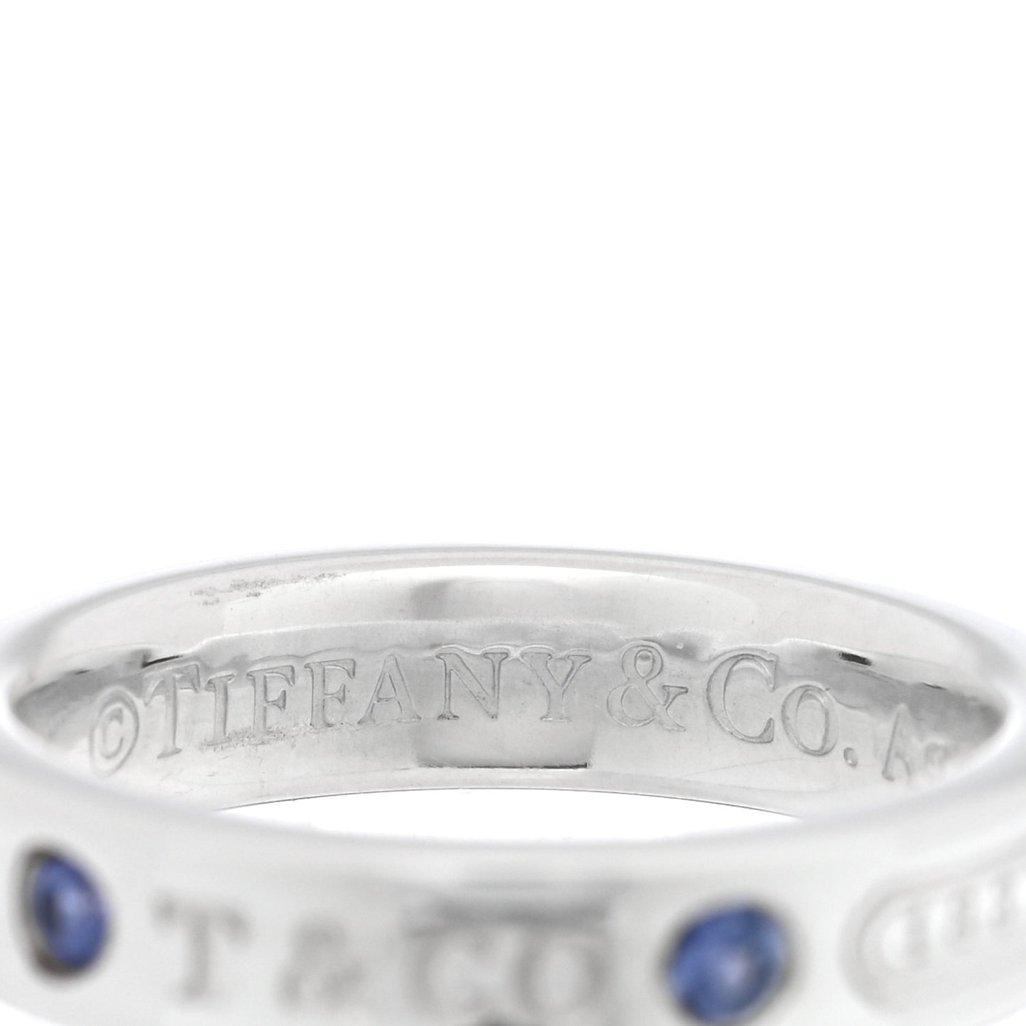 Sterling Silver Blue Sapphire Narrow 1837 Band Ring 47 4