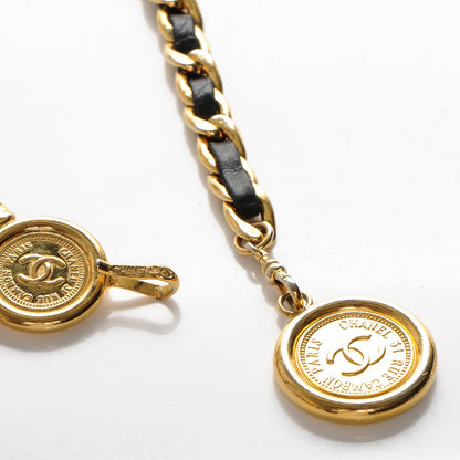 Chanel Lambskin Chain CC Medallion Belt Black Gold 5 of 5
