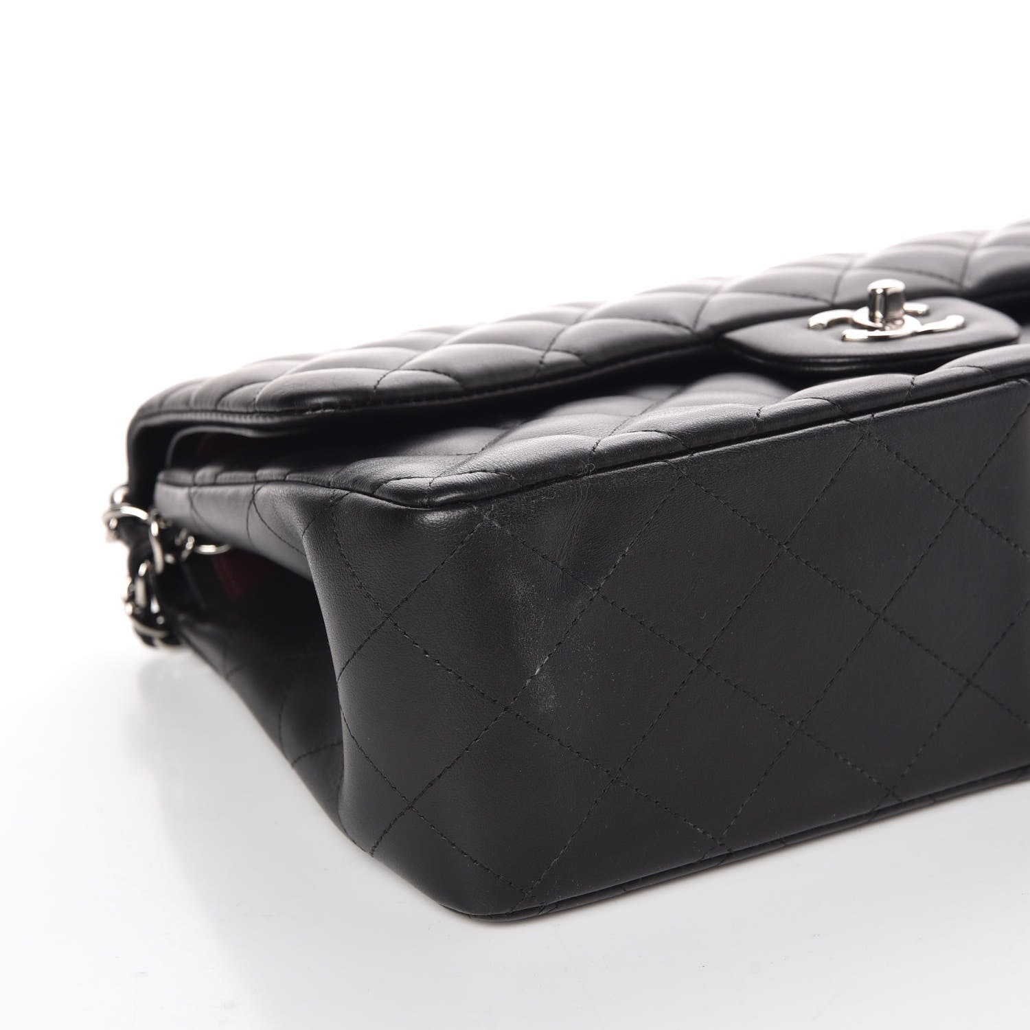 Chanel Lambskin Quilted Jumbo Double Flap Black 8 of 8